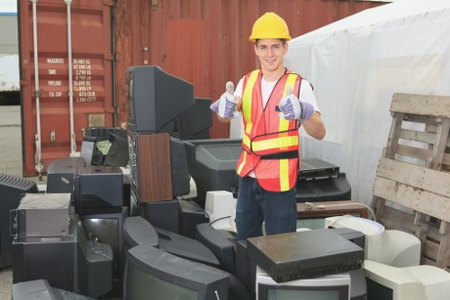 Professional team conducting home clearance in a Northolt residence